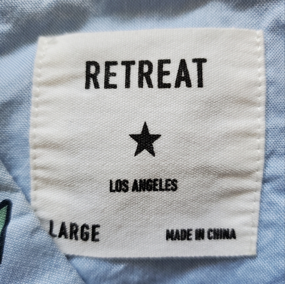Retreat Button Front Shirt. Size Large - Picture 4 of 6